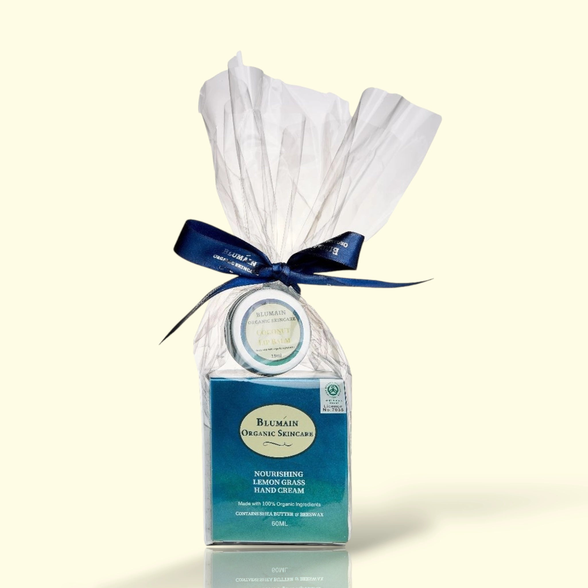 The Nourishing Lemon Grass Hand Cream & Coconut Lip Balm Set (Organic)